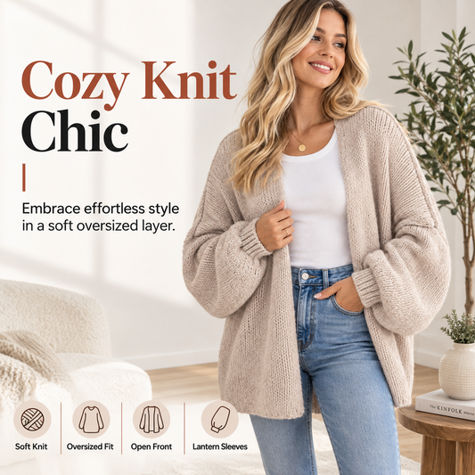 Women's Oversized Cardigan Sweater