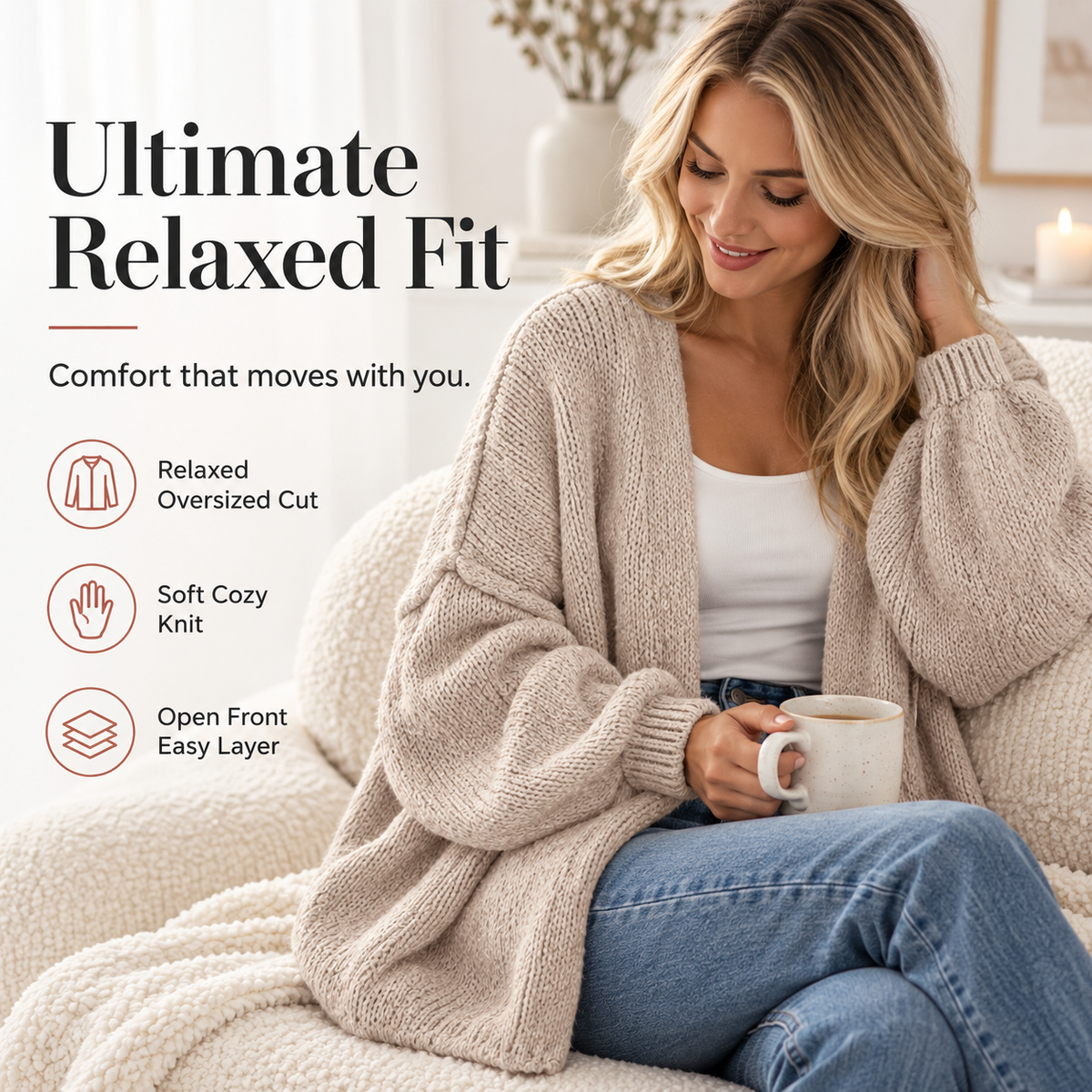 Women's Oversized Cardigan Sweater